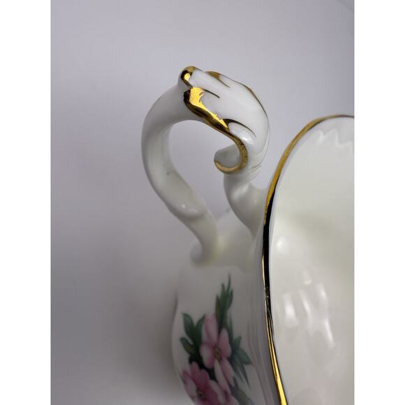 Vintage Floral Bunny Golden Crown Bone China Teacup & Saucer Set “Country Life” - Picture 10 of 10